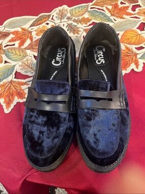 Circus by Sam Edelman  Navy Velvet Penny Loafers